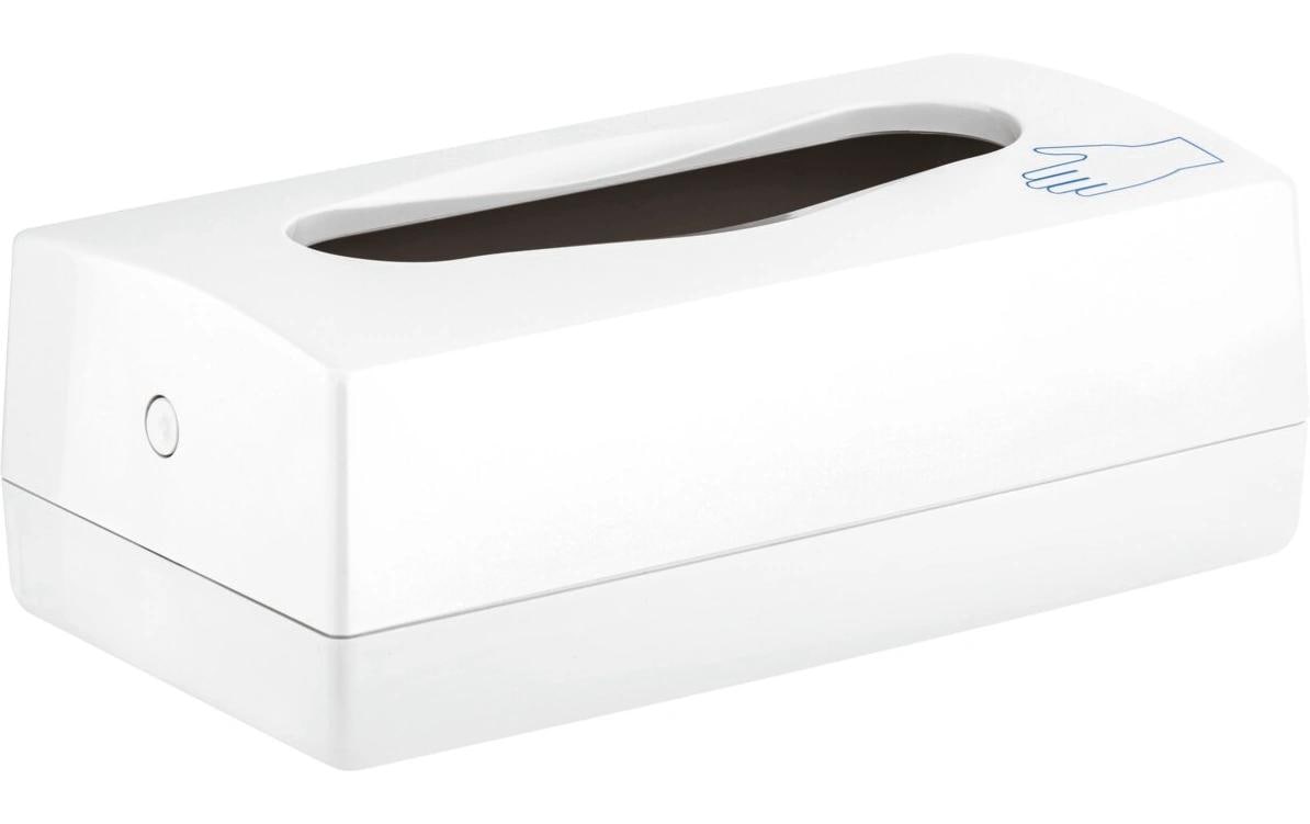 Paderno Spender für Einmalhandschuhe – 14×9×27 cm, ABS, Weiss