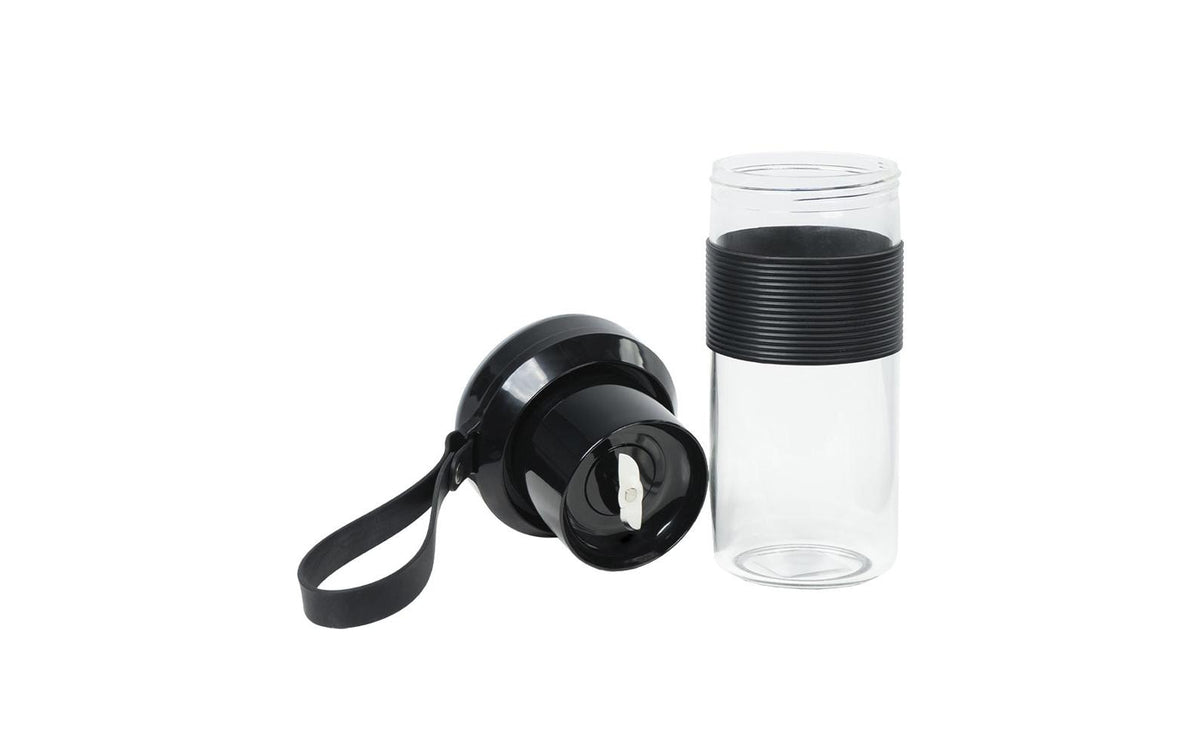 Berger lanz BergerLanz Smoothie-Mixer TMUSB – 0,4 l, 60 W, To-Go – Schwarz/Transparent