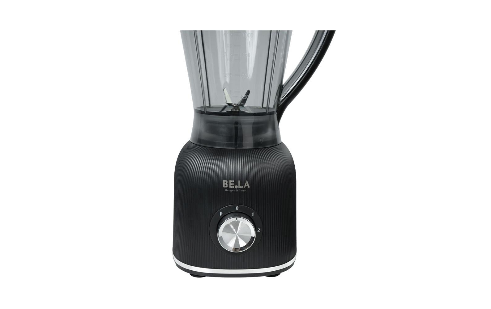 Berger lanz BergerLanz Smoothie-Mixer SM1200W – 2 l, 1200 W, 6-faches Edelstahlmesser, 2 Stufen – schwarz/transparent
