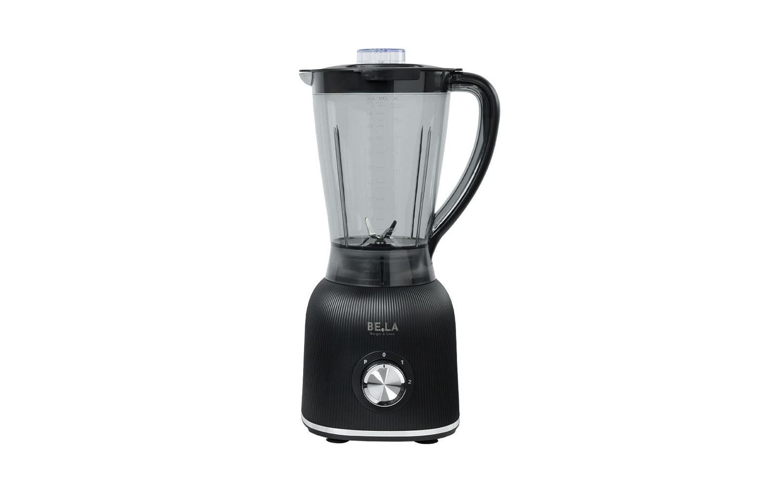 Berger lanz BergerLanz Smoothie-Mixer SM1200W – 2 l, 1200 W, 6-faches Edelstahlmesser, 2 Stufen – schwarz/transparent
