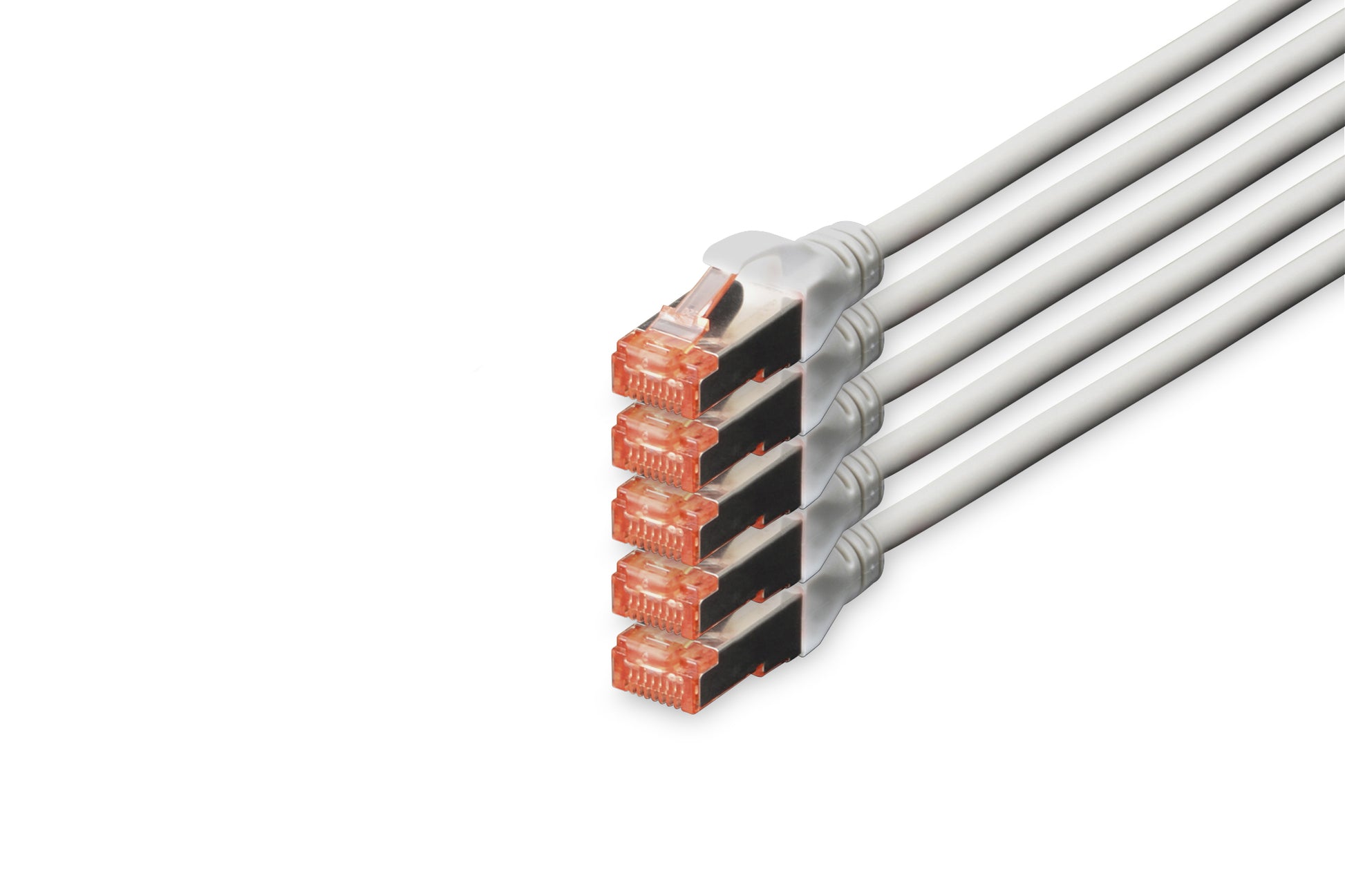 Digitus Patchkabel – 10 m, CAT6, geschirmt, LSZH – 5 Stk.