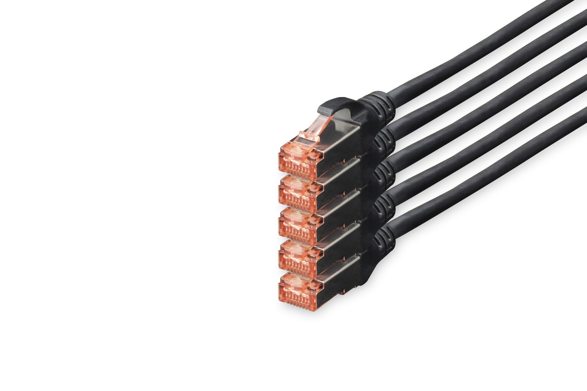 Digitus Patchkabel – 10 m, RJ45–RJ45, Schwarz, S/FTP, LSZH – 5 Stk.