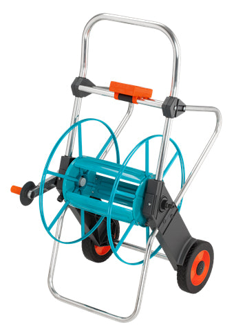 Gardena Schlauchwagen 100 m – schwarz/blau/orange/silber, Stahl