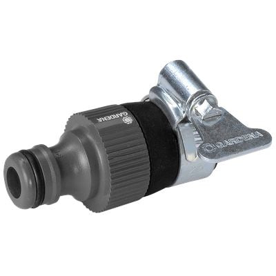 Gardena Wasserdieb – Ø 17 mm, Kunststoff, Schwarz/Grau, für Wasserhahn mit 21 mm (1/2)-Gewinde