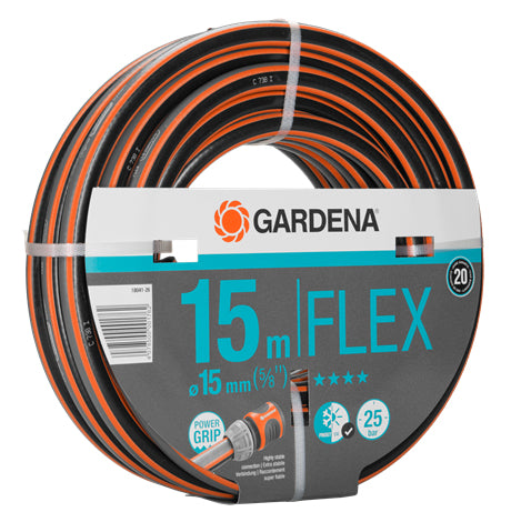 Gardena Flexschlauch – Ø 15 mm × 15 m, Grau, Orange, 25 bar