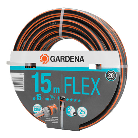 Gardena Flexschlauch – Ø 15 mm × 15 m, Grau, Orange, 25 bar