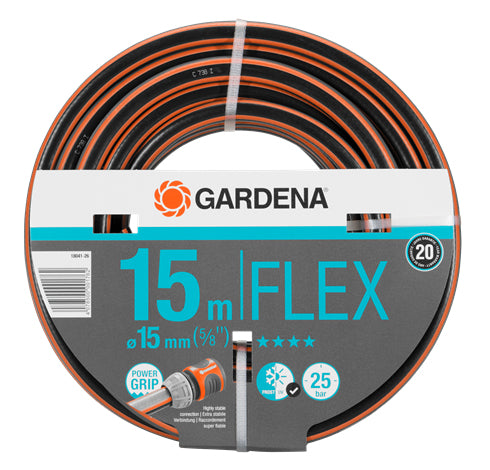 Gardena Flexschlauch – Ø 15 mm × 15 m, Grau, Orange, 25 bar
