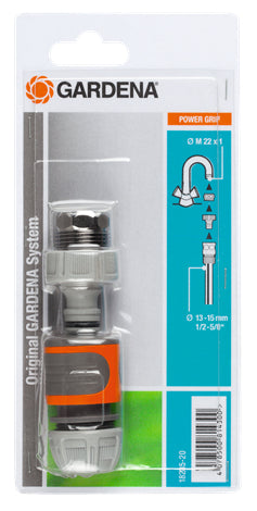 Gardena Schnellanschluss-Satz – 3/4", Kunststoff, Grau/Orange, für Schlauchanfang