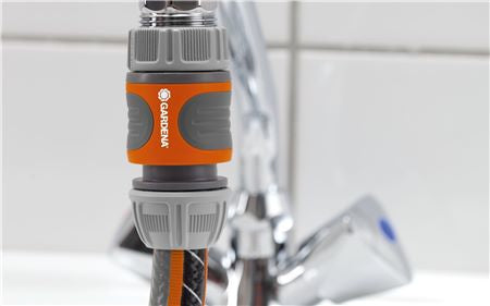 Gardena Schnellanschluss-Satz – 3/4", Kunststoff, Grau/Orange, für Schlauchanfang