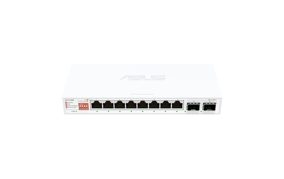 ASUS QG-U1080 – Switch – 8×2.5G, 2×SFP+, L2