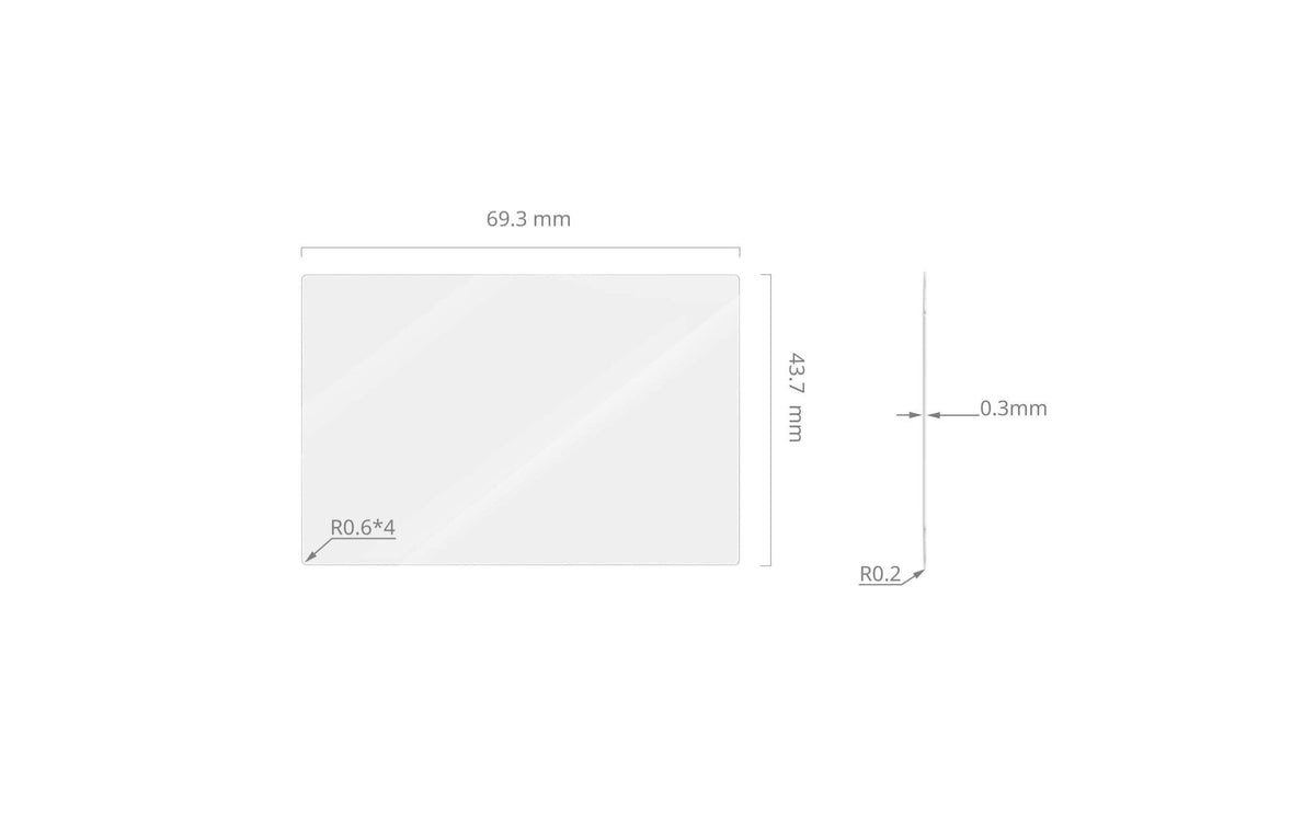 SmallRig Bildschirmschutz – 69,3 × 43,7 × 0,3 mm – für FUJIFILM X-T30 III, X-T30 II, X-S10