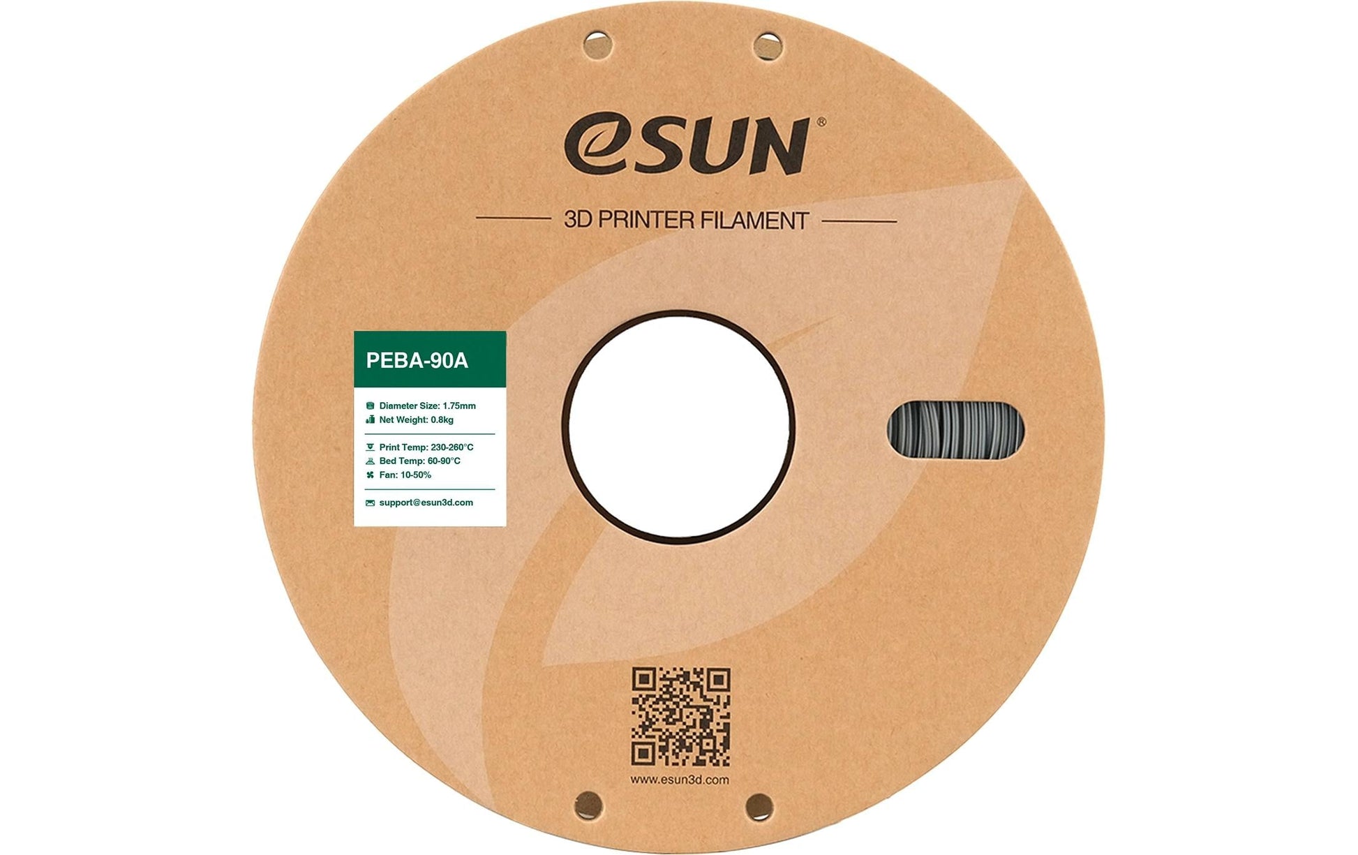 Esun 3D-Drucker-Filament Hyper PEBA 1,75 mm Grau, 0,8 kg