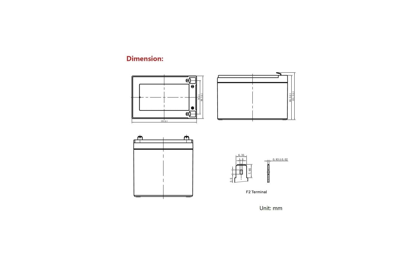 Ritar Akku, Lithium-Eisenphosphat (LiFePO4), 12,8 V, 18000 mAh