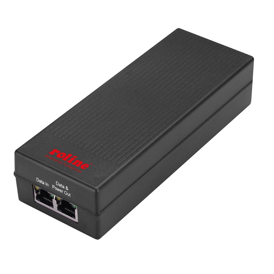 ROLINE PoE Midspan – 30 W (IEEE 802.3at/802.3af), Gigabit, 1× RJ-45