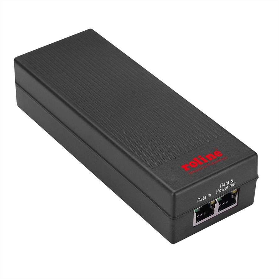 ROLINE PoE Midspan – 30 W (IEEE 802.3at/802.3af), Gigabit, 1× RJ-45