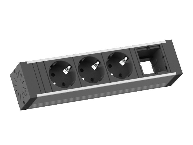 Bachmann VENID Steckdoseneinheit – 3×Schuko (Typ F), Einbau, 0,2 m Leitung, GST18