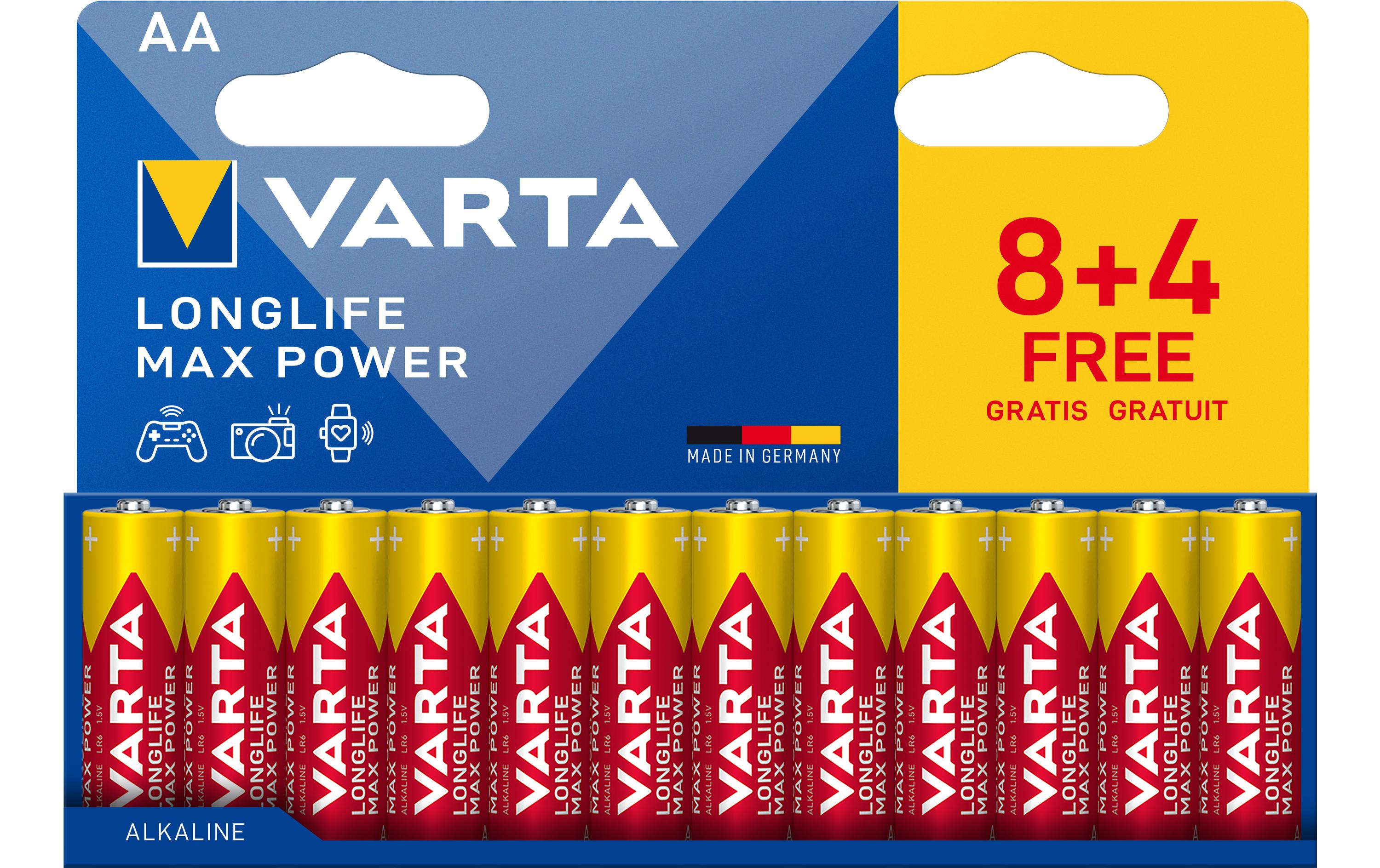 Varta AA Batterien, Alkaline, 1,5 V – 12 Stk.