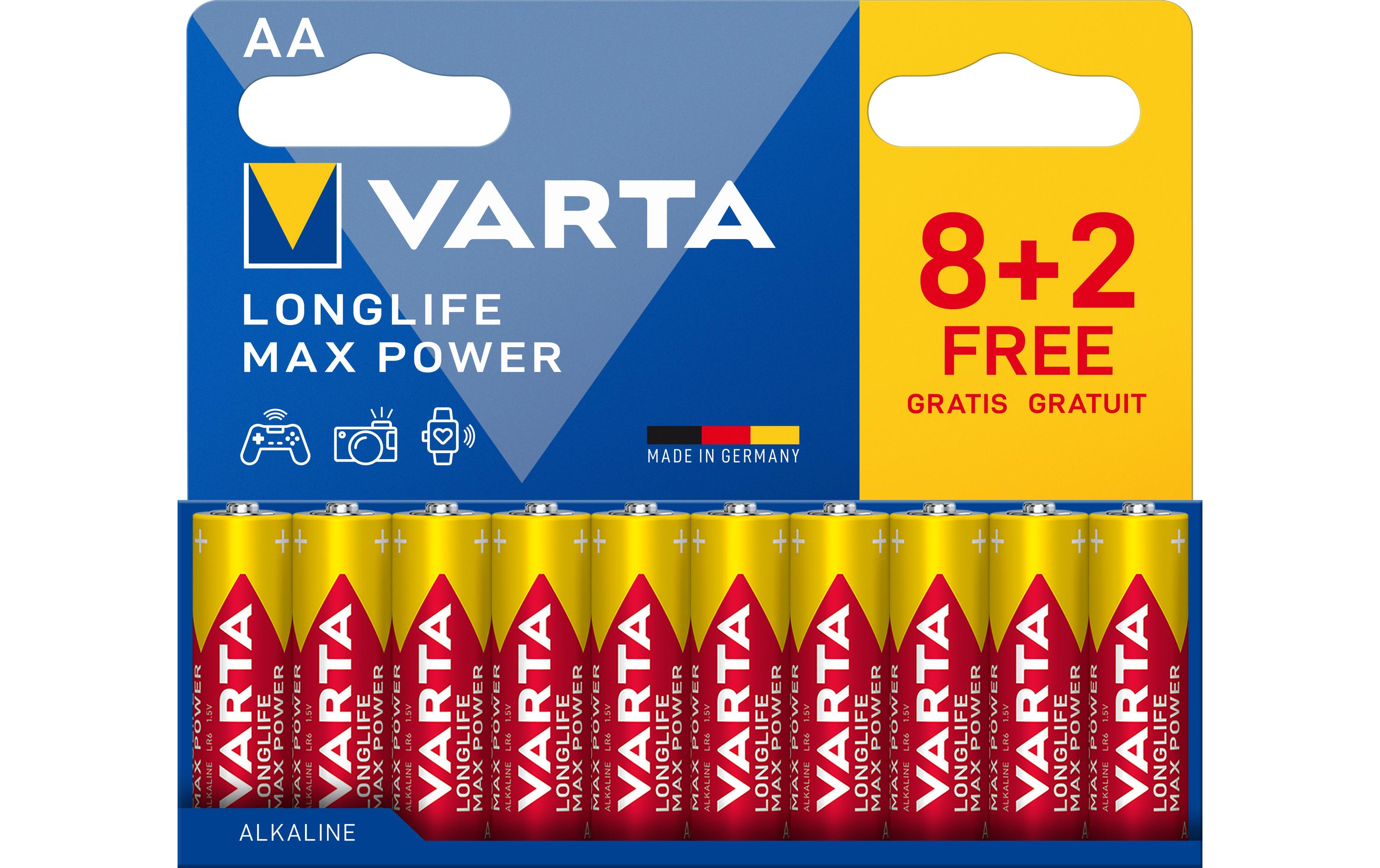 Varta AA Batterien, Alkaline, 1,5 V – 10 Stk.