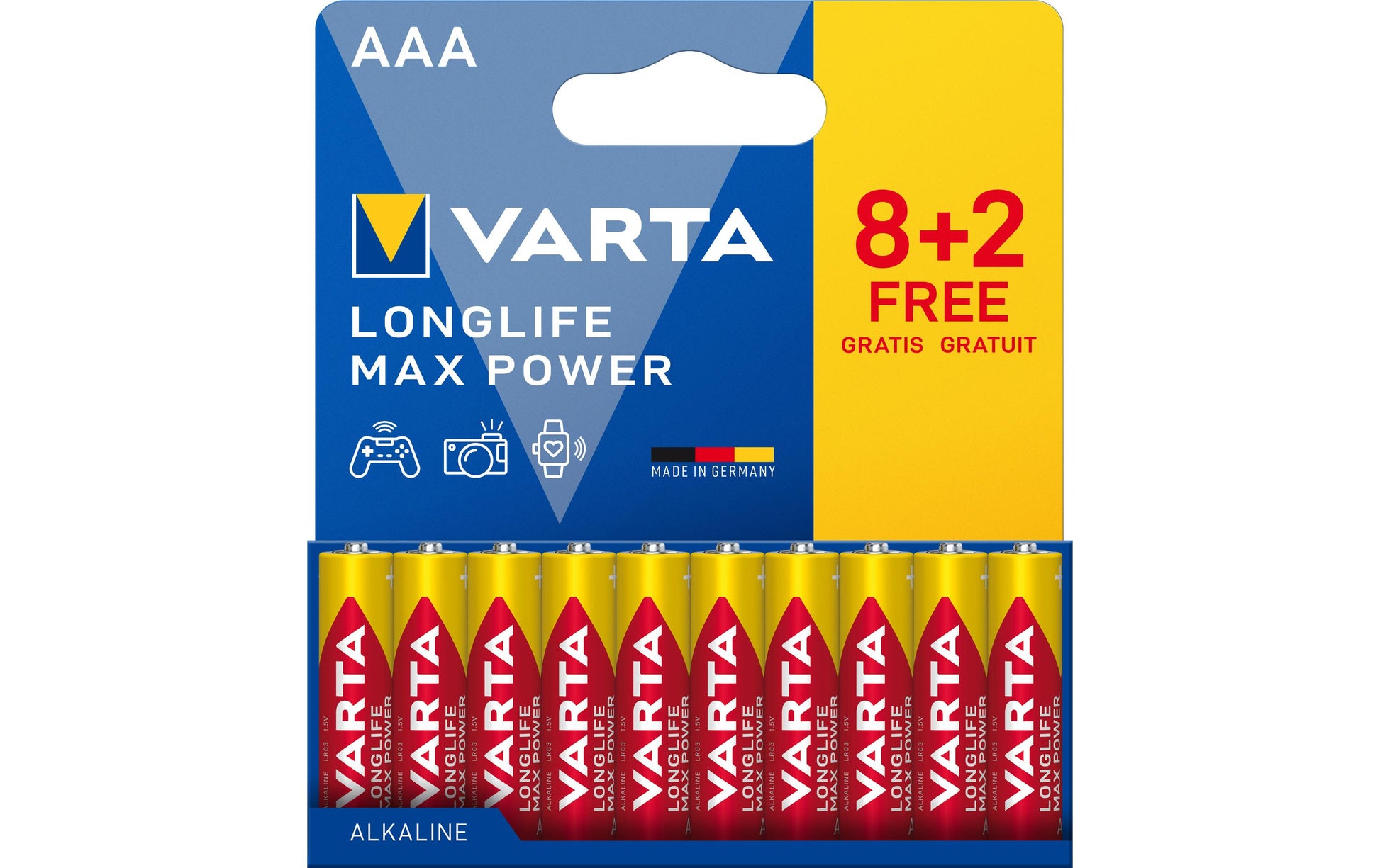 Varta AAA Batterien, Alkaline, 1,5 V – 10 Stk.