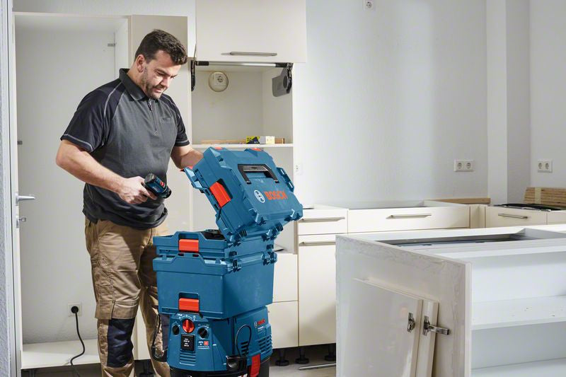 Bosch Professional L-BOXX 102 Systemkoffer – leer, blau/rot, ABS, B 442 × H 117 × T 357 mm, für Trolley