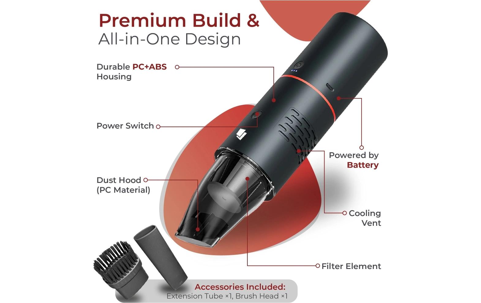 Caliber Handstaubsauger CPS-VC – 0,10 l, 12 V, 150 W