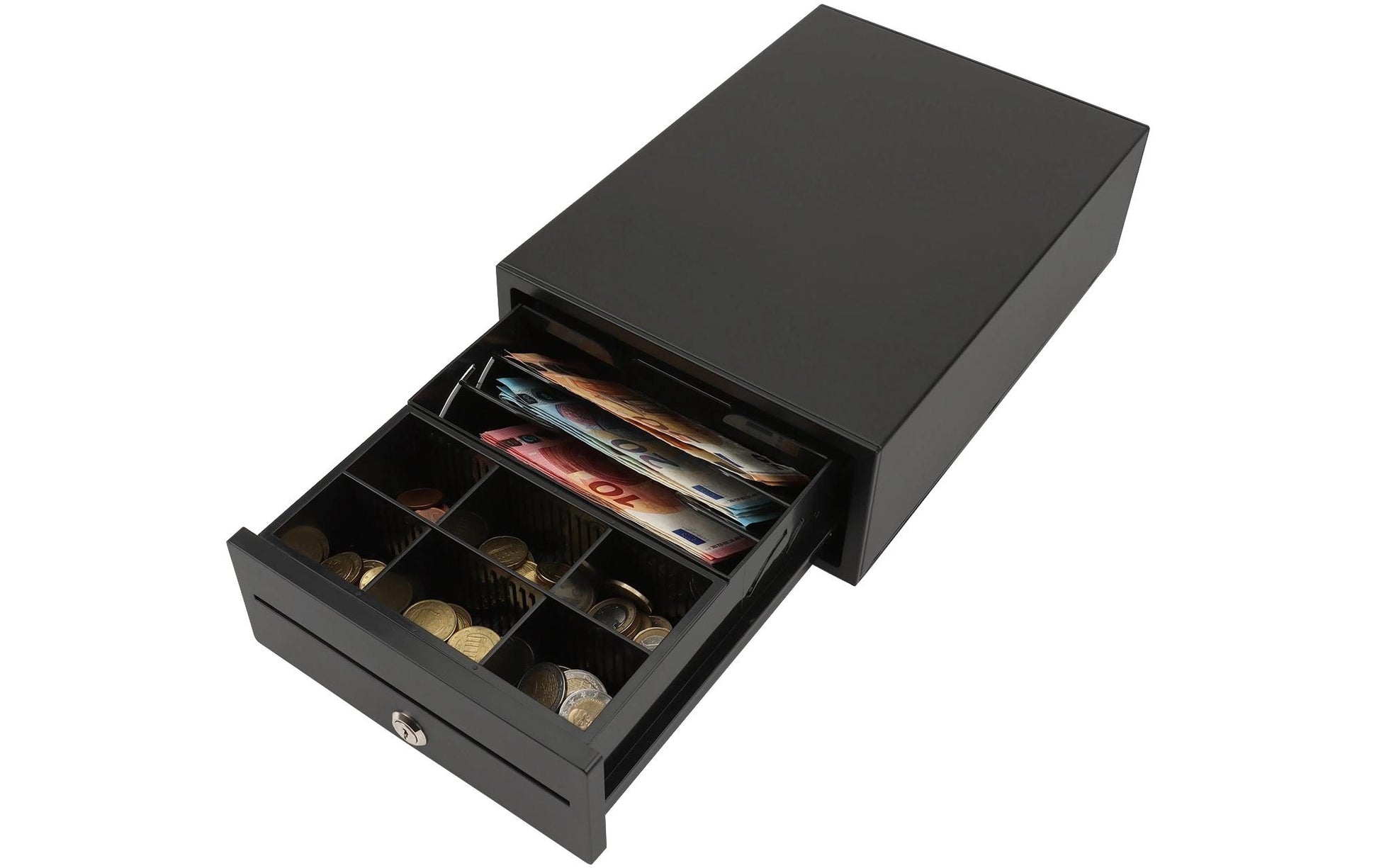 Olympia Mini 208 – Kassenschublade, 208 × 298 × 98 mm, Schwarz