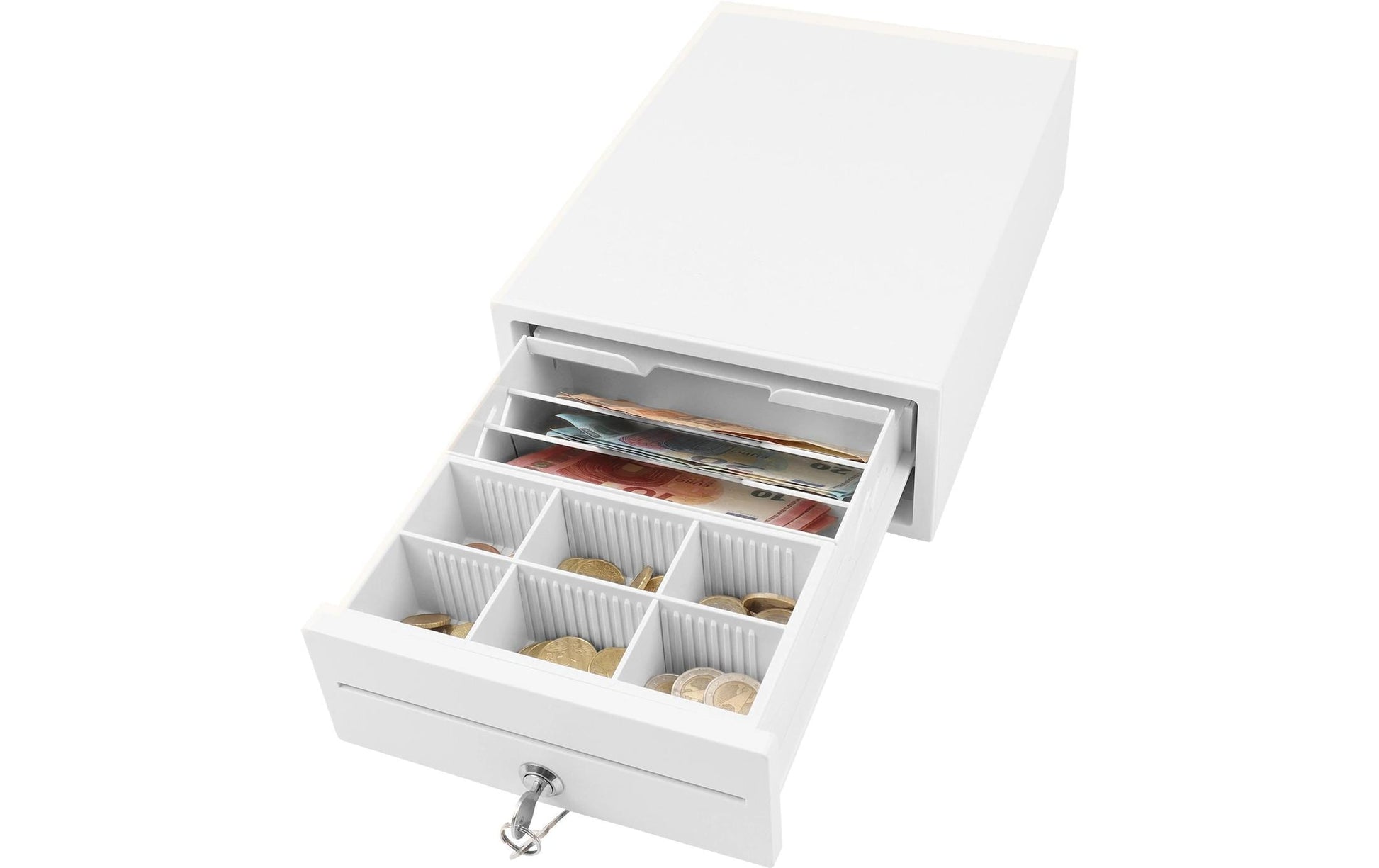 Olympia Mini 208 – Kassenschublade, 208 × 298 × 98 mm, Weiss
