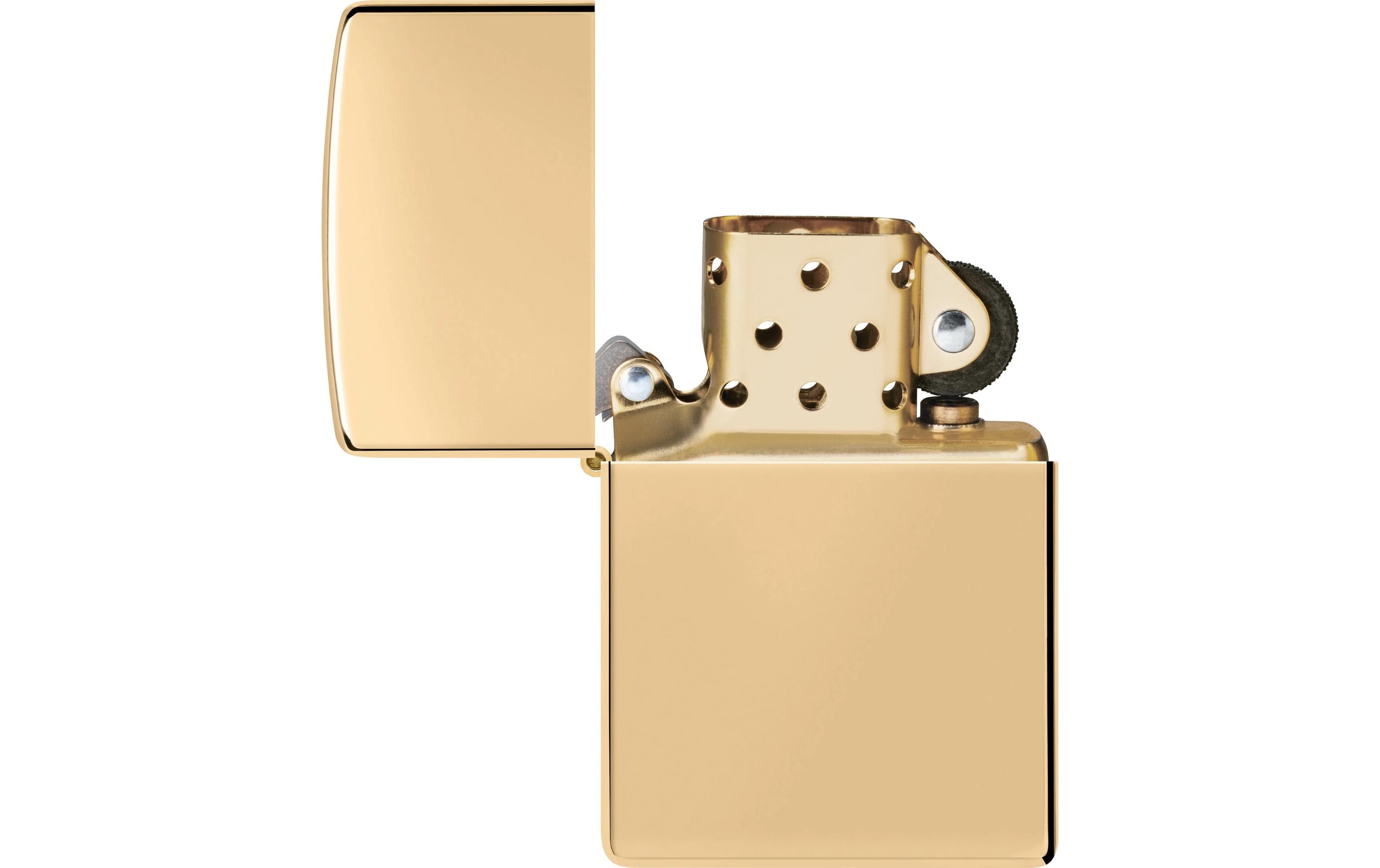 Zippo Feuerzeug – 254B Messing Hochglanz – gold, Metall