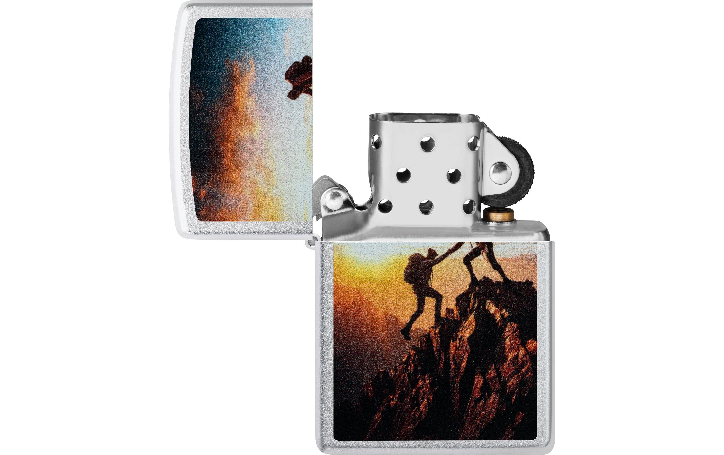 Zippo Feuerzeug Mountain Climbing Design – mehrfarbig – Metall