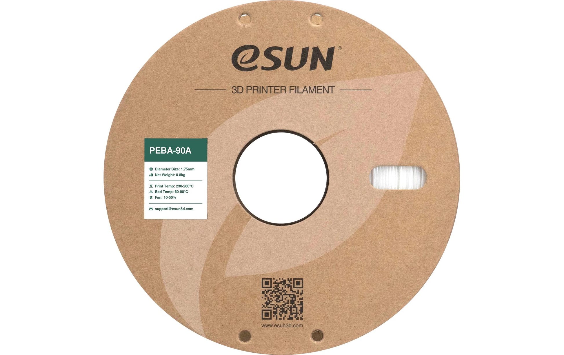 Esun 3D-Drucker-Filament Hyper PEBA 1,75 mm Weiss, 0,8 kg
