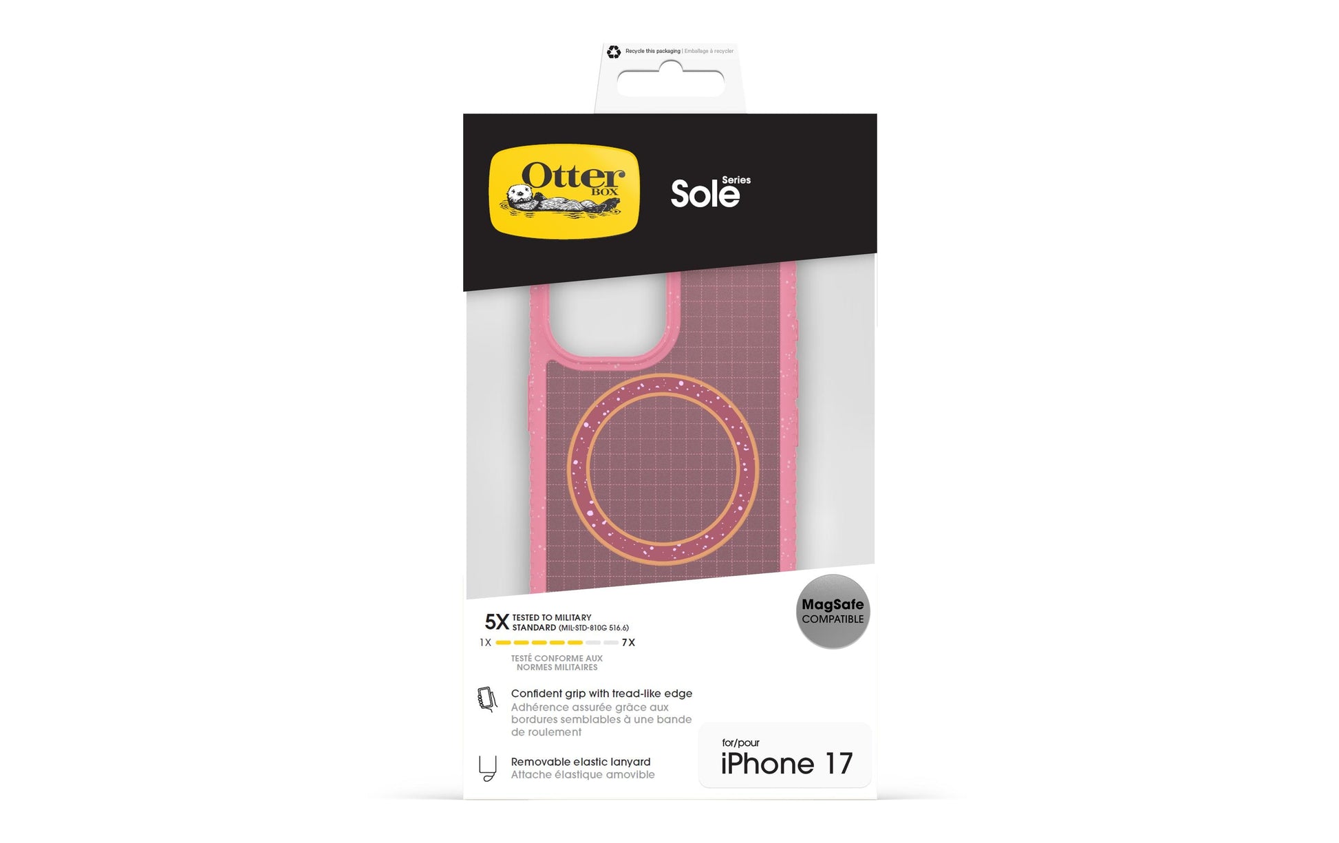 OtterBox Sole Backcover – für Apple iPhone 17, Kunststoff, Xtra Hot (Pink)