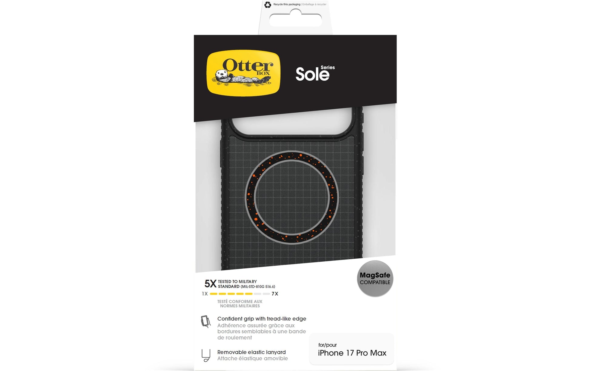 OtterBox Sole – Backcover – für Apple iPhone 17 Pro Max, schwarz