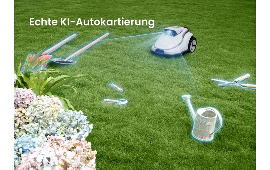 Terramow V600 Mähroboter – 24 V – 3,8 Ah/84,36 Wh – Mähfläche 600 m², Schnittbreite 20,3 cm