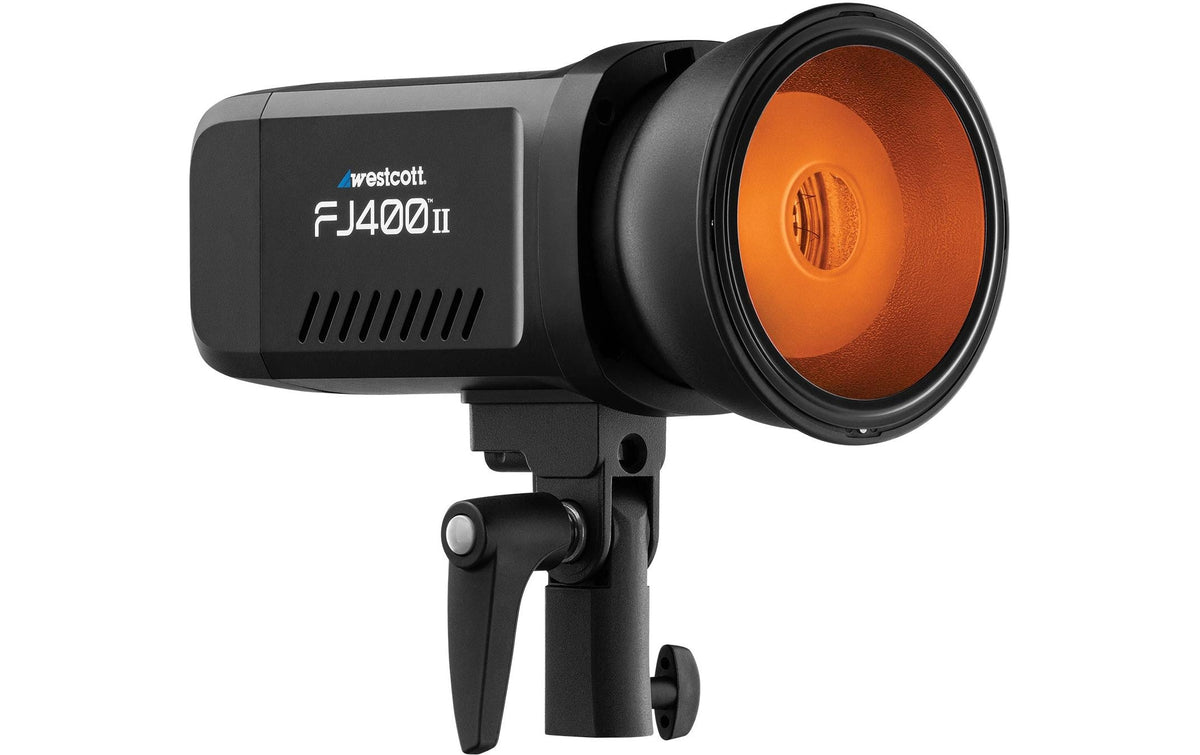 Westcott FJ400 II Akkublitz – 400 Ws, Leitzahl 40, 74 Wh Akku (2500 mAh) – 2400 g, 235 × 170 × 112 mm