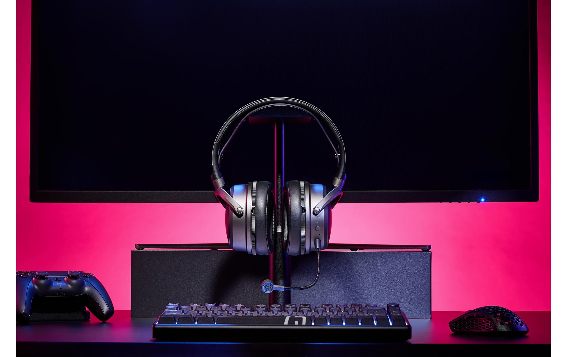 Audeze Maxwell 2 PS5 Gaming-Headset – Over-Ear, Stereo, Kabelgebunden (3,5 mm) + BT, ANC, für PS5, Grau/Schwarz