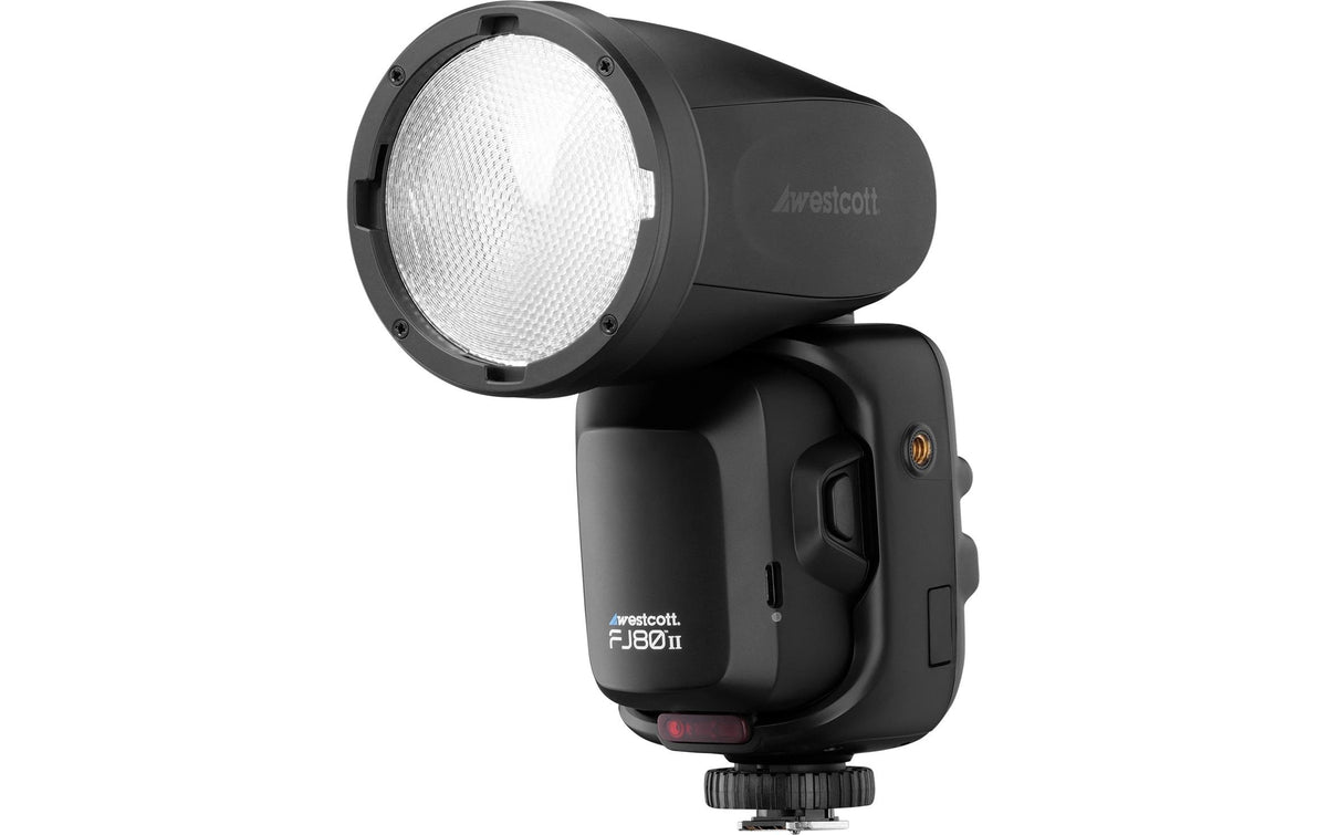 Westcott FJ80 II S 80Ws Aufsteckblitz – Leitzahl 44, Li-Po-Akku 1'600 mAh (17,76 Wh, 11,1 V) – für Sony