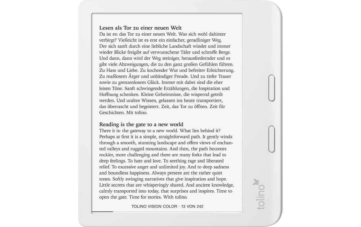 Tolino vision color Weiss – 7" E Ink, 32 GB, IPX8
