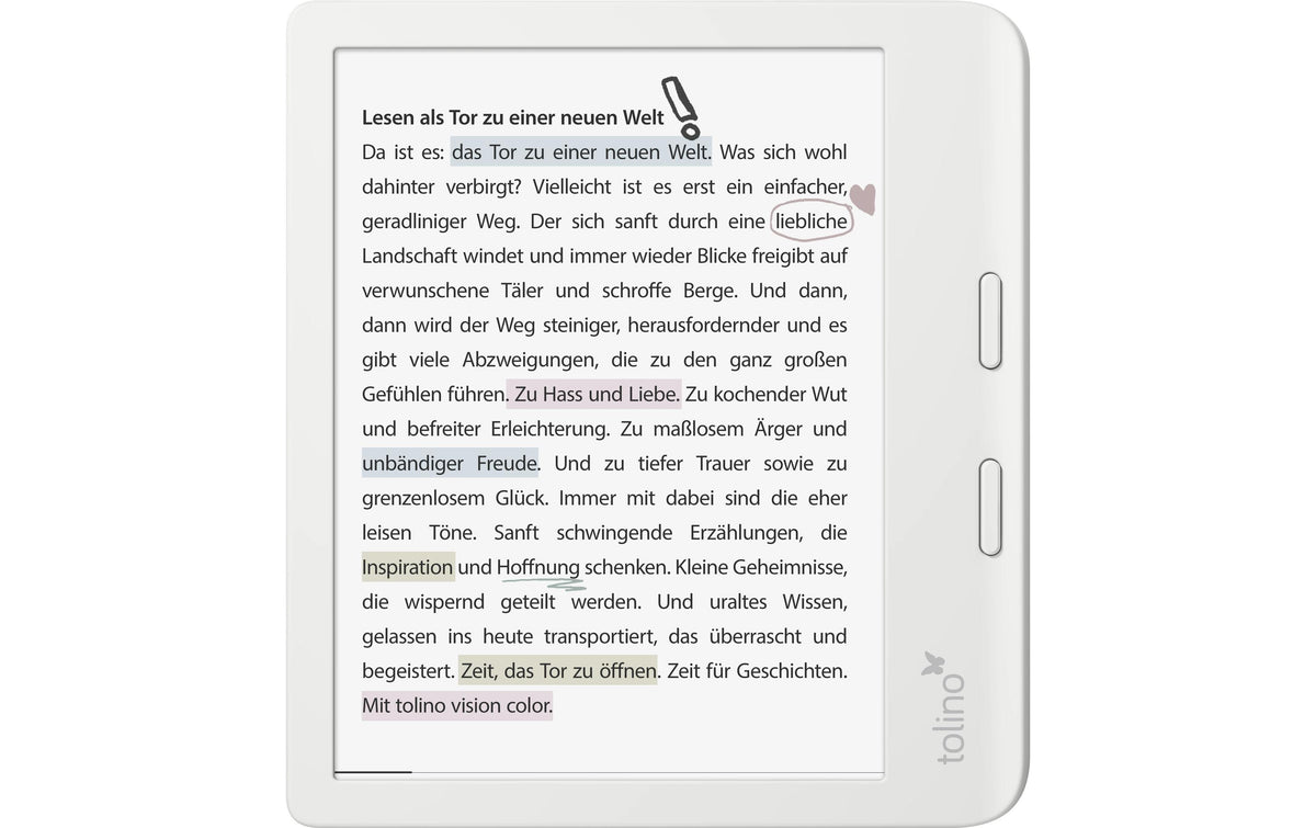 Tolino vision color Weiss – 7" E Ink, 32 GB, IPX8