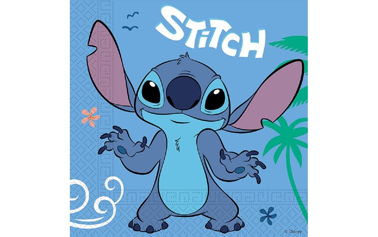 We fiesta party Fiesta Servietten Stitch, blau – 33 × 33 cm, 2-lagig – 20 Stück
