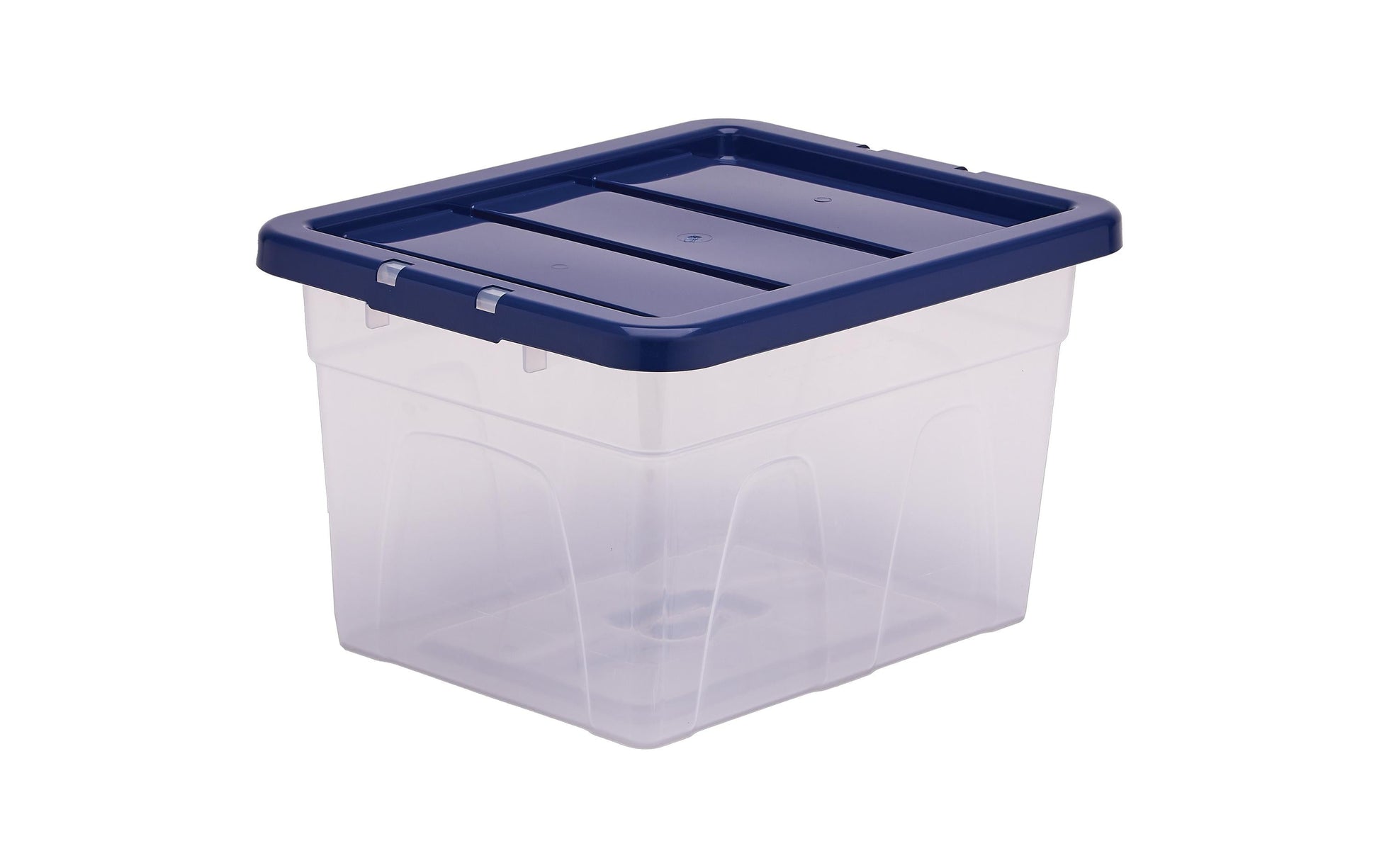 Fellowes ProStore Aufbewahrungsbox 22 L – B 370 × H 245 × T 400 mm, blau/transparent, Kunststoff