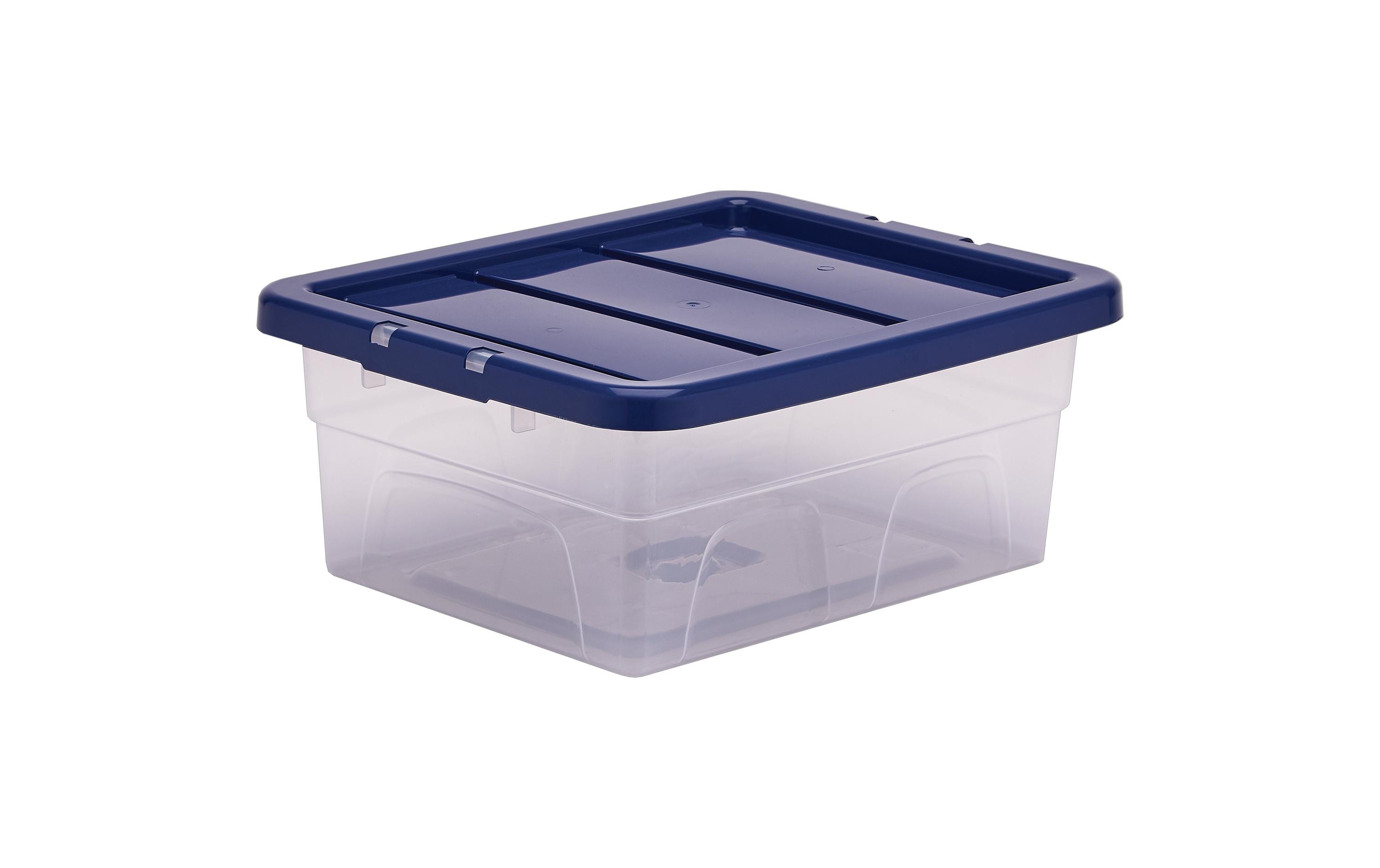 Fellowes Aufbewahrungsbox 15 L – Kunststoff – Transparent/Blau – 320 × 170 × 400 mm