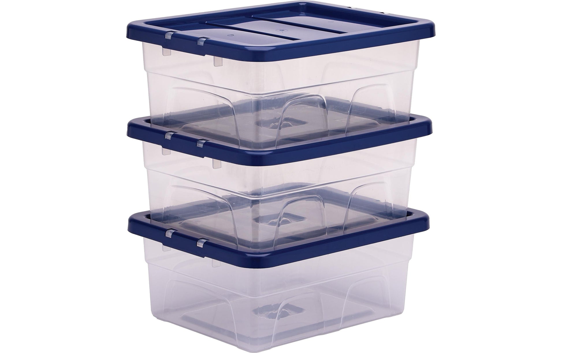 Fellowes Aufbewahrungsbox 15 L – Kunststoff – Transparent/Blau – 320 × 170 × 400 mm