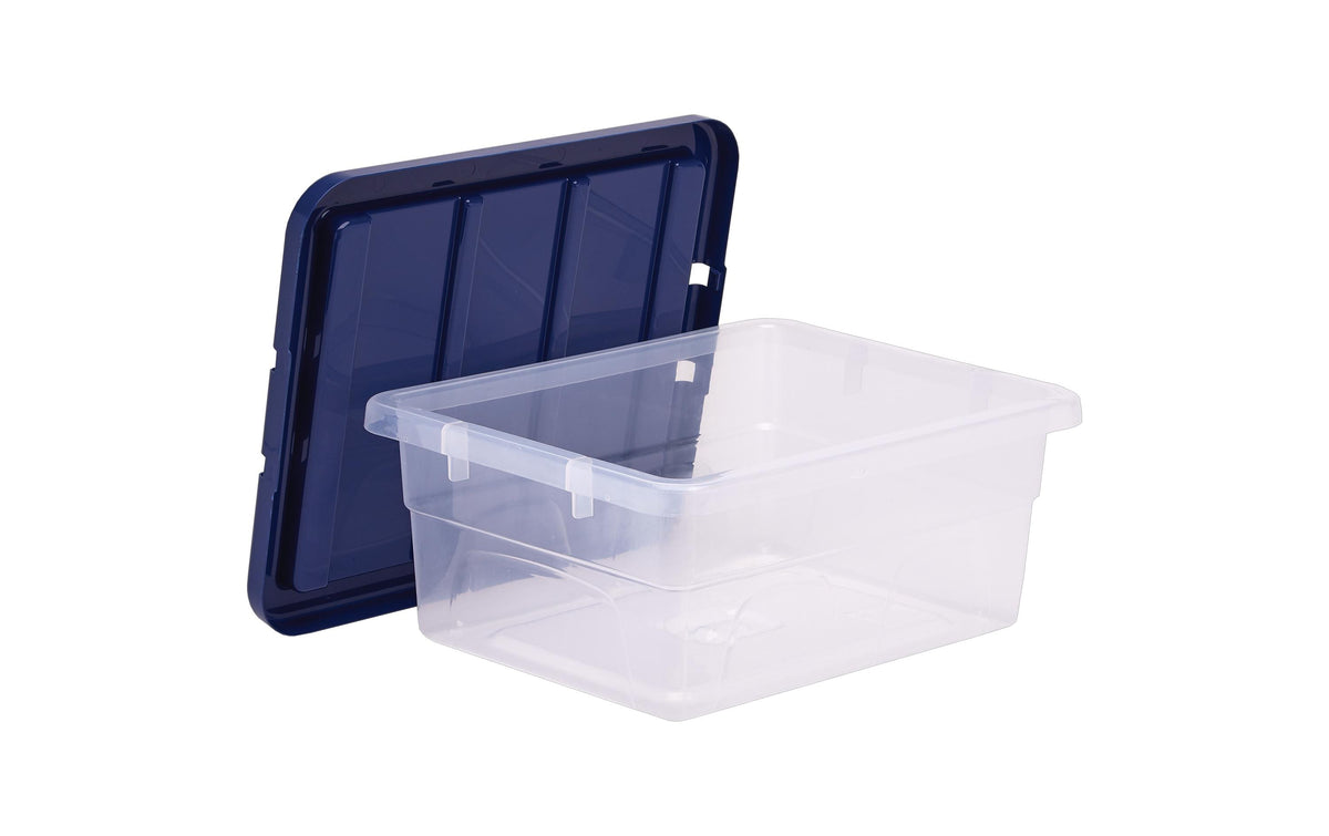 Fellowes Aufbewahrungsbox 15 L – Kunststoff – Transparent/Blau – 320 × 170 × 400 mm