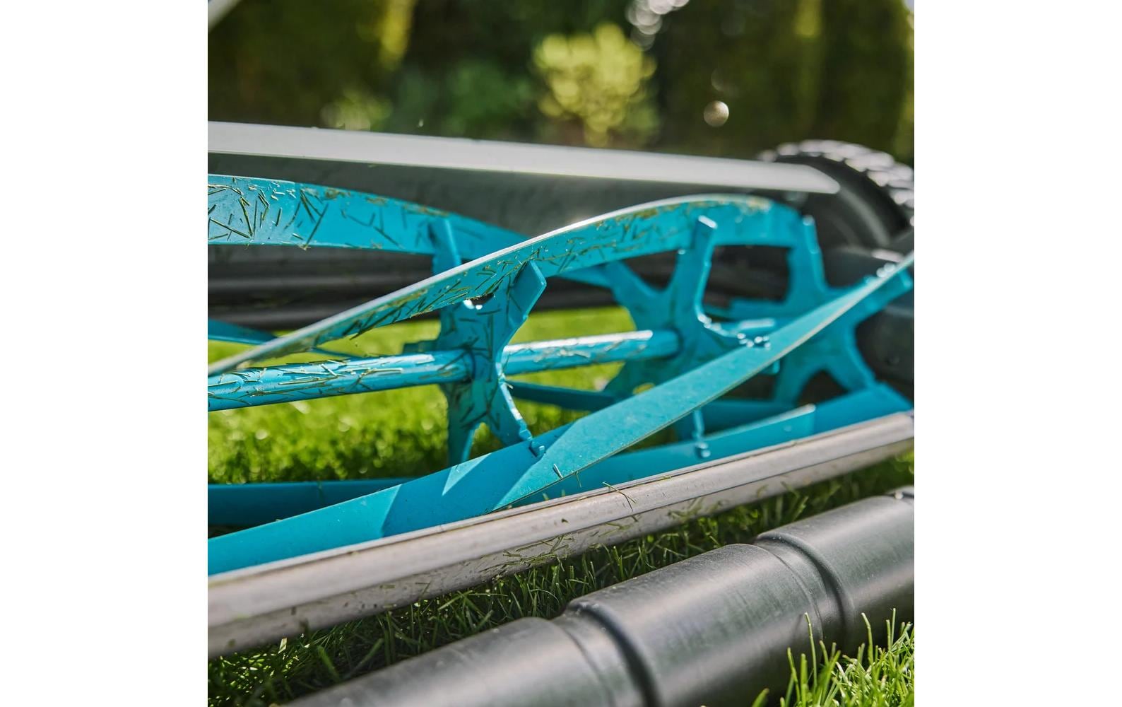Gardena Spindelmäher Plus 400 – Schnittbreite 40 cm, Schnitthöhe 12–42 mm, Gewicht 9,5 kg, mit Grasfangsack
