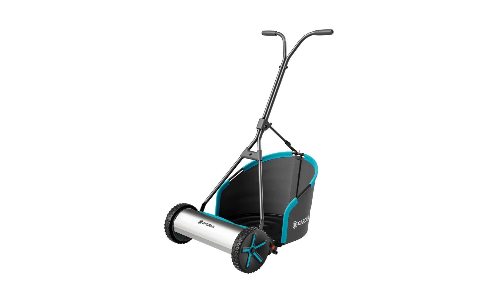 Gardena Spindelmäher Plus 400 – Schnittbreite 40 cm, Schnitthöhe 12–42 mm, Gewicht 9,5 kg, mit Grasfangsack