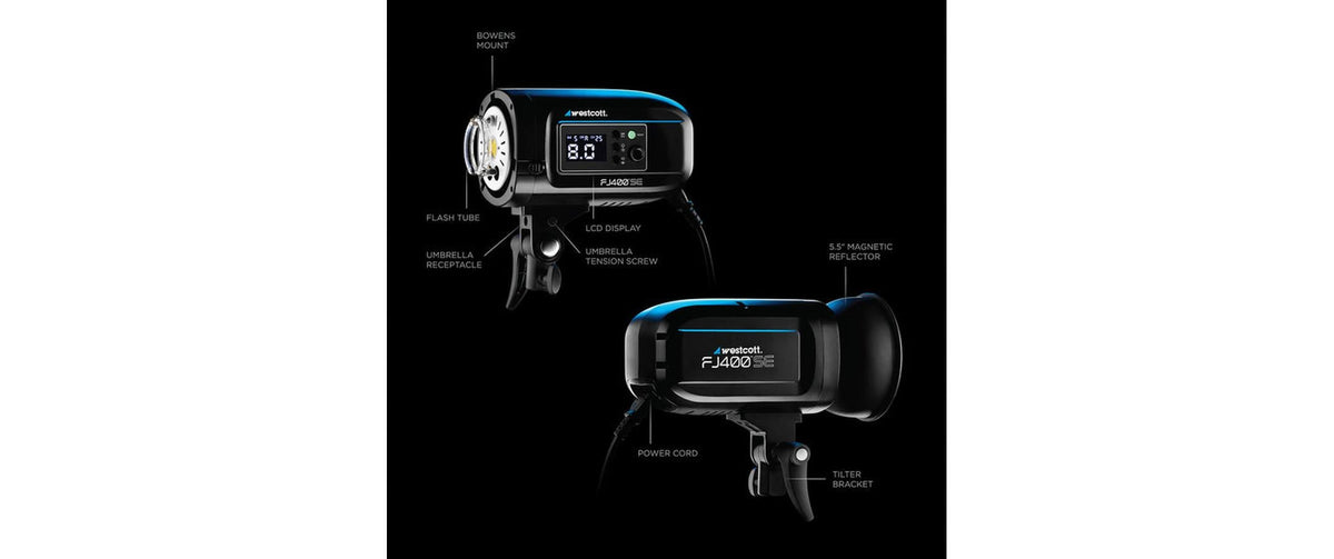 Westcott FJ400-SE Studio-Blitz-Kit – 400 W, LED, Leitzahl 44 – Netzbetrieb – für Sony