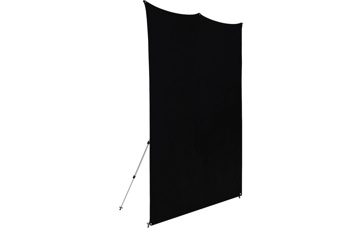 Westcott X-Drop Pro Hintergrund – 2438 × 2438 mm, Polyester – Schwarz – mit Tragetasche