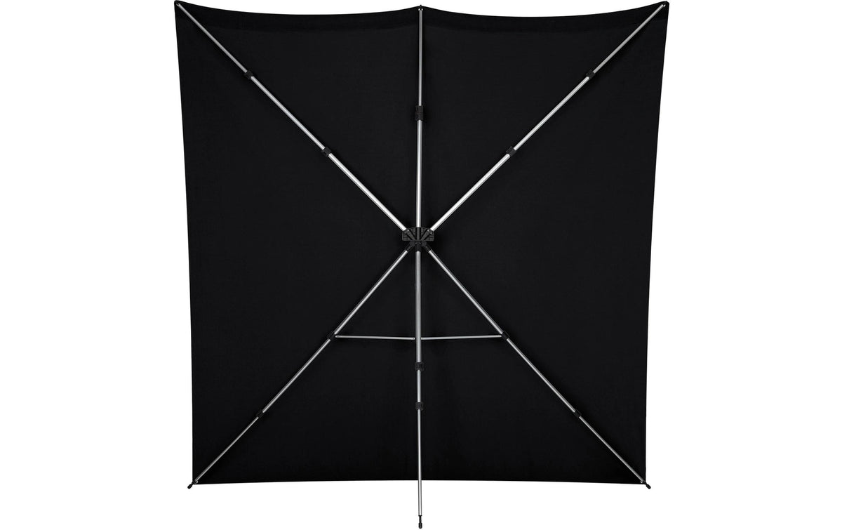 Westcott X-Drop Pro Hintergrund – 2438 × 2438 mm, Polyester – Schwarz – mit Tragetasche