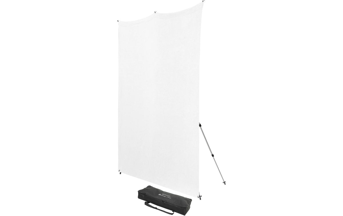 Westcott X-Drop Pro Hintergrundstoff – 2438 × 2438 mm, Polyester, mit Tragetasche – Weiss