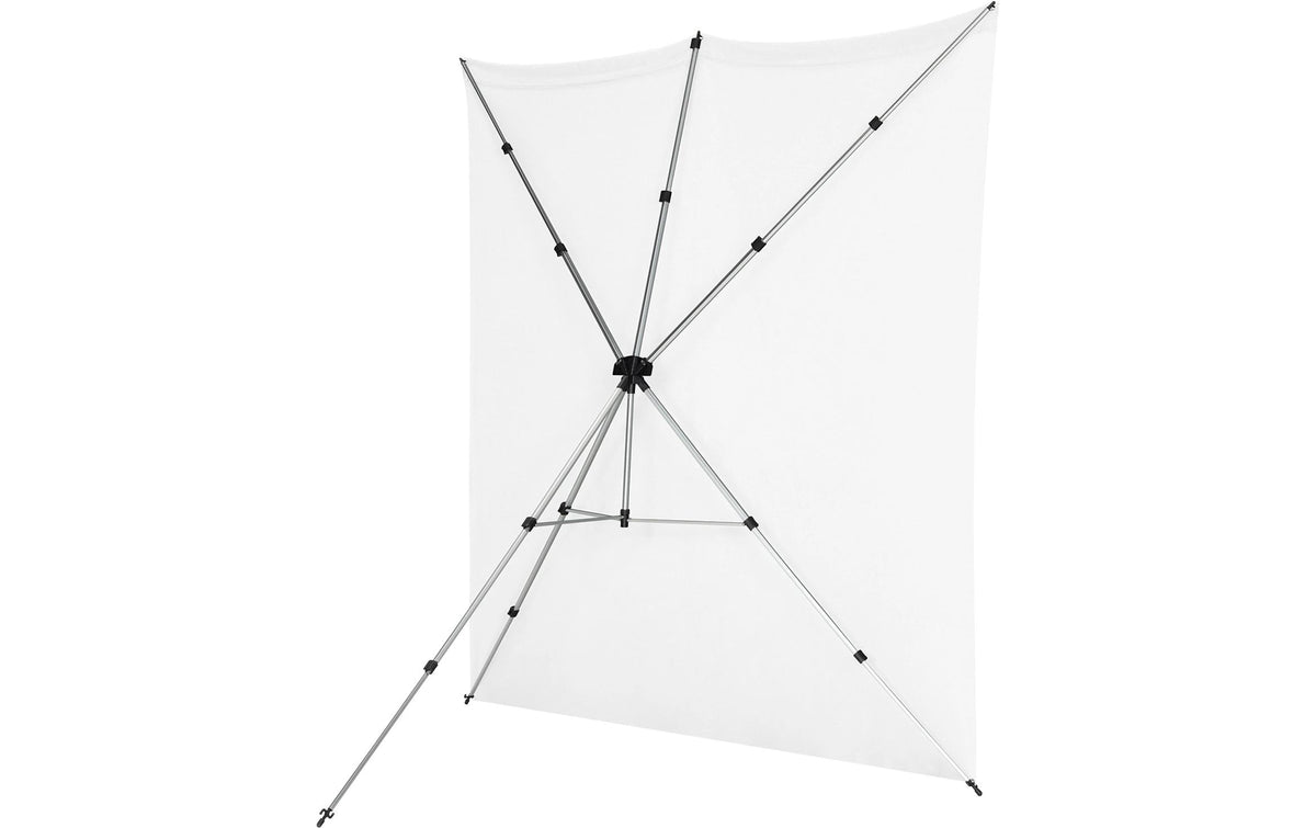 Westcott X-Drop Pro Hintergrundstoff – 2438 × 2438 mm, Polyester, mit Tragetasche – Weiss